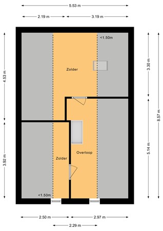 Floorplan - Nieuwkoopseweg 46, 2631 PR Nootdorp